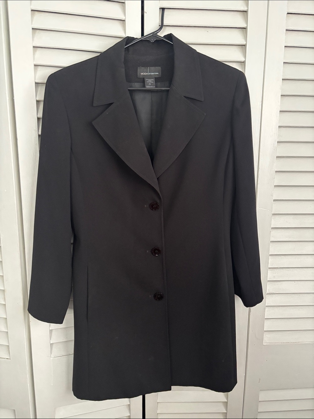 Women’s Black Blazer Coat - size medium mod International
